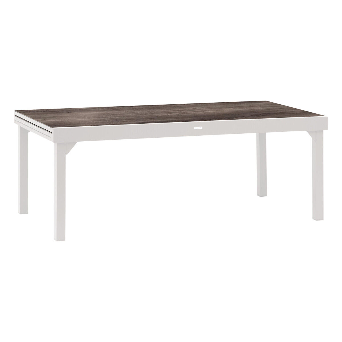 Conjunto de mesa PIAZZA extensível e 6 cadeiras OXY brancas, , large