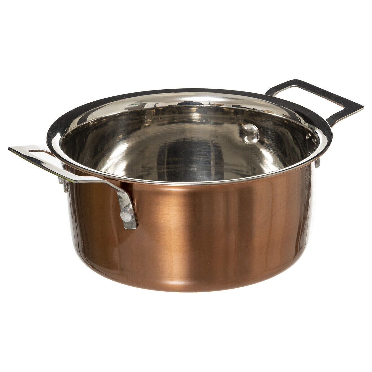 Caçarola de apresentação cobre em inox, , large