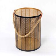 Lanterna De Juta Com Pega 35x25cm