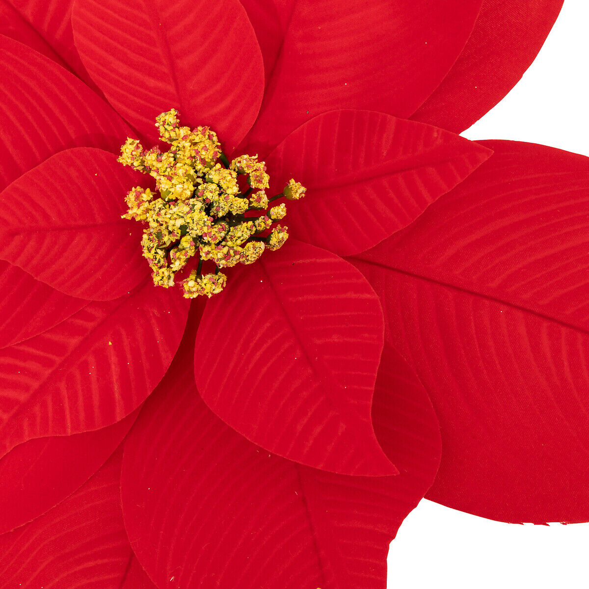 Flor poinsettia vermelho com pinça 45cm, , large