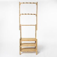 Mueble de ba&ntilde;o con 3 estantes de bamb&uacute;