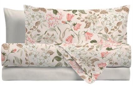 Double bed linen set and 2 pillowcases BLAIR light pink, , large