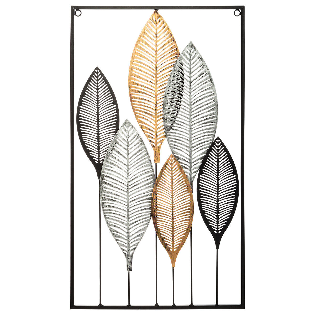 Quadro decorativo folhas 65x37cm, , large