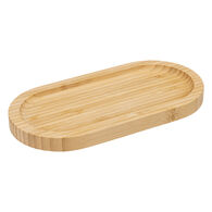 Prato Raso Oval Em Bambu 10x20cm