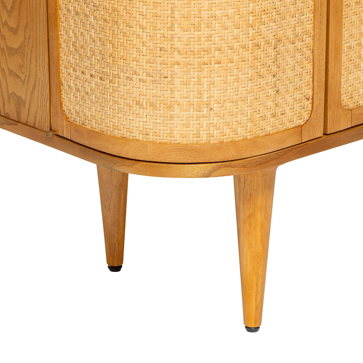 Aparador KISCO com 4 portas em mdf e rattan, , large