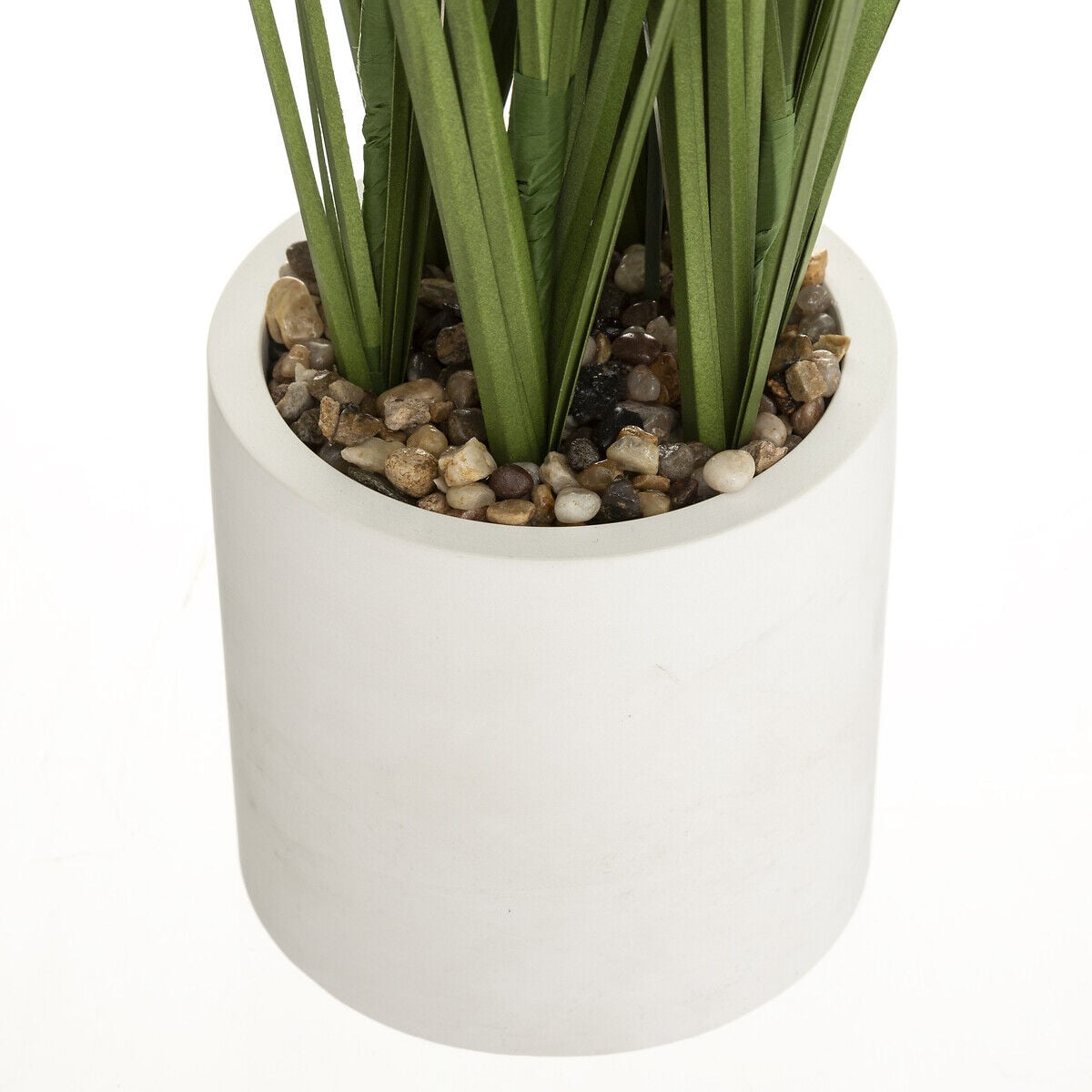 Vaso de cimento com plumas 68cm, , large
