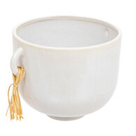 Jarr&oacute;n SOLEYA blanco de cer&aacute;mica 18cm