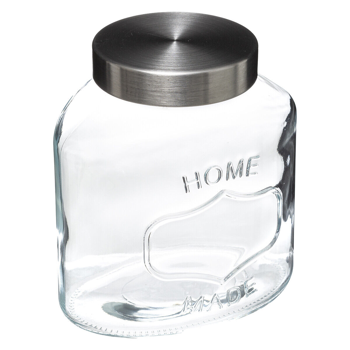 Sweet jar oval in glass with lid, , large