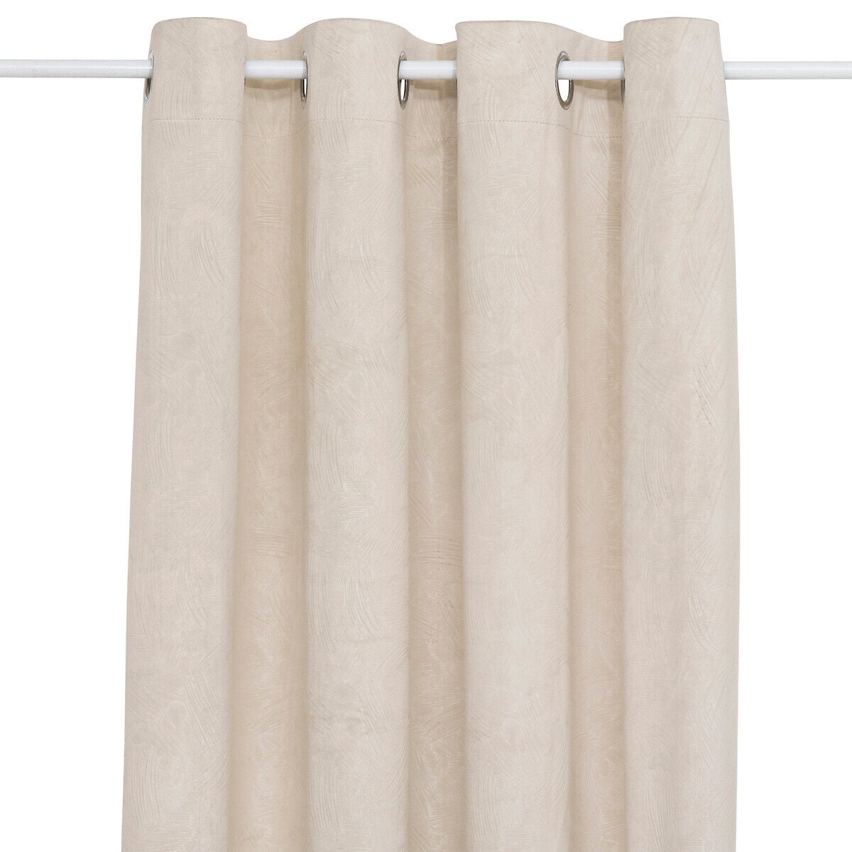 Cortina opaca FUJO veludo bege 135x260cm, , large