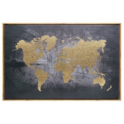 Quadro decorativo impressa mapa mundo, , large