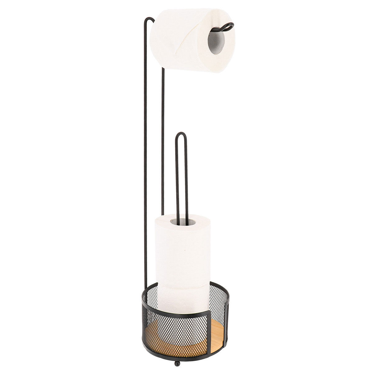 Porta rolos preto 14,5x55cm, , large