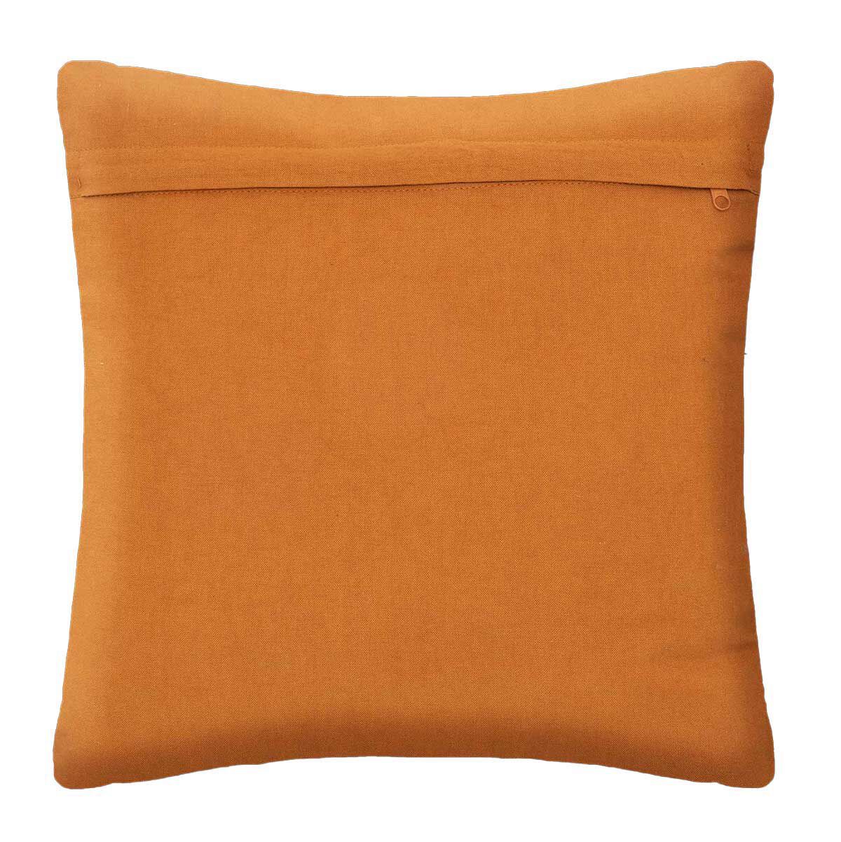 Embroidered cushion ochre, , large