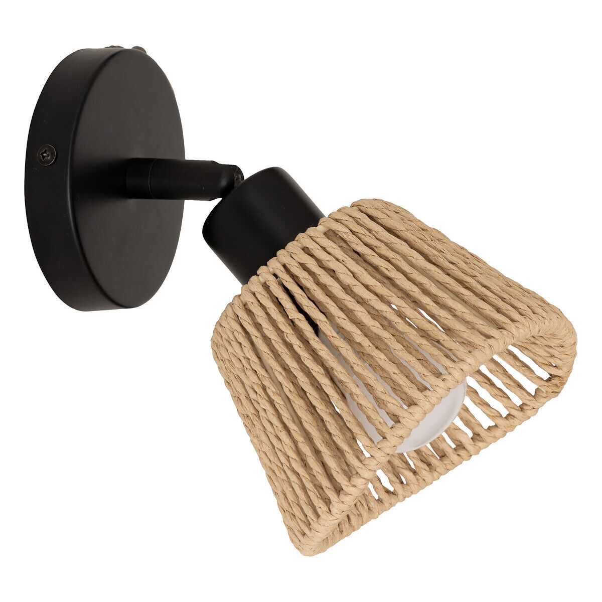 Candeeiro de parede MYHA bege em corda, , large