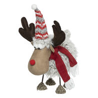 Figura Reno Con Gorro Y Bufanda 36cm 