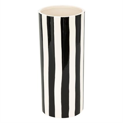 Jarra EDRIC às riscas em cerâmica 30cm, , large