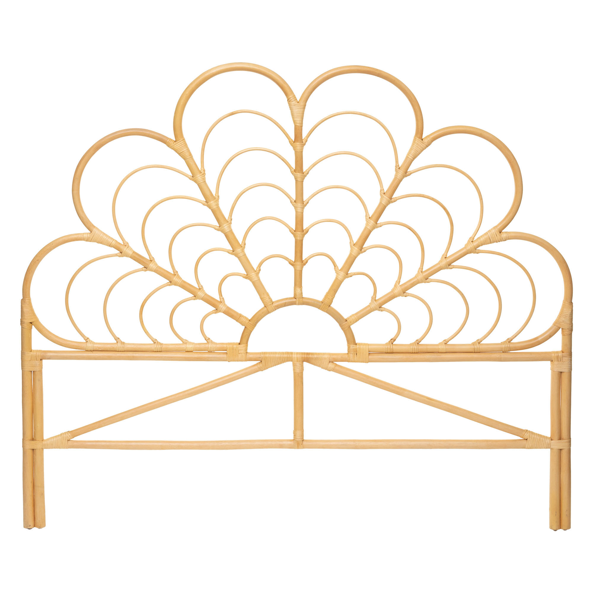 Cabeceira FOLK bege em rattan, , large