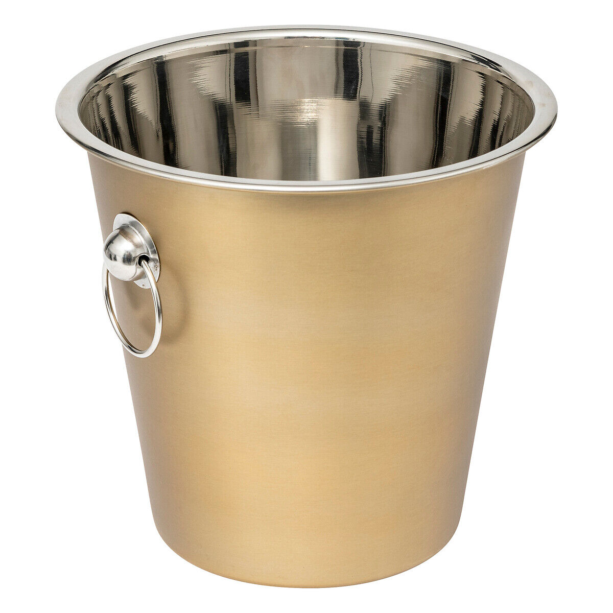 Balde de gelo dourado em inox 21,5cm, , large