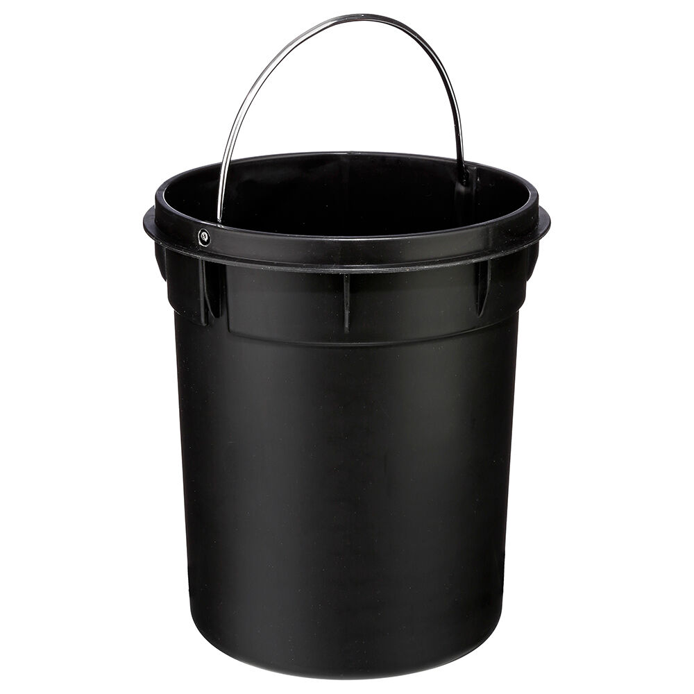 Balde wc preto metal 3l, , large