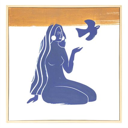 Quadro decorativo MELODY azul 45x45cm, , large