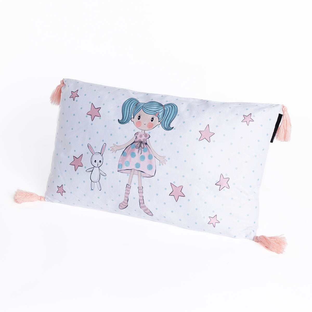 Almohada con pompones ZOE 30x50cm, , large