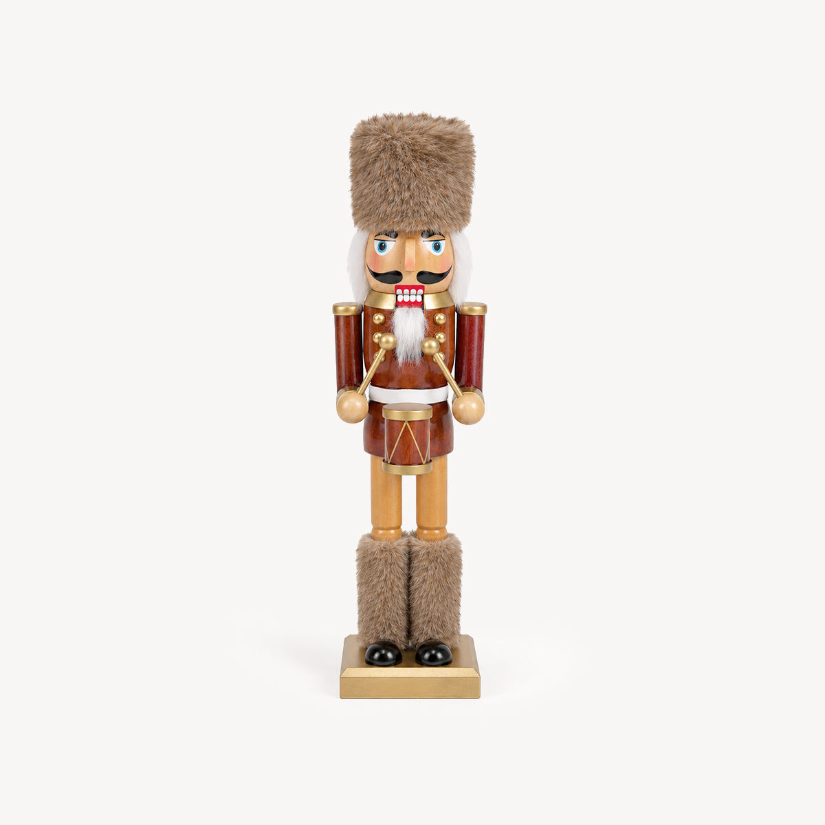 Figura soldado de chumbo em madeira 36x9x9cm, , large