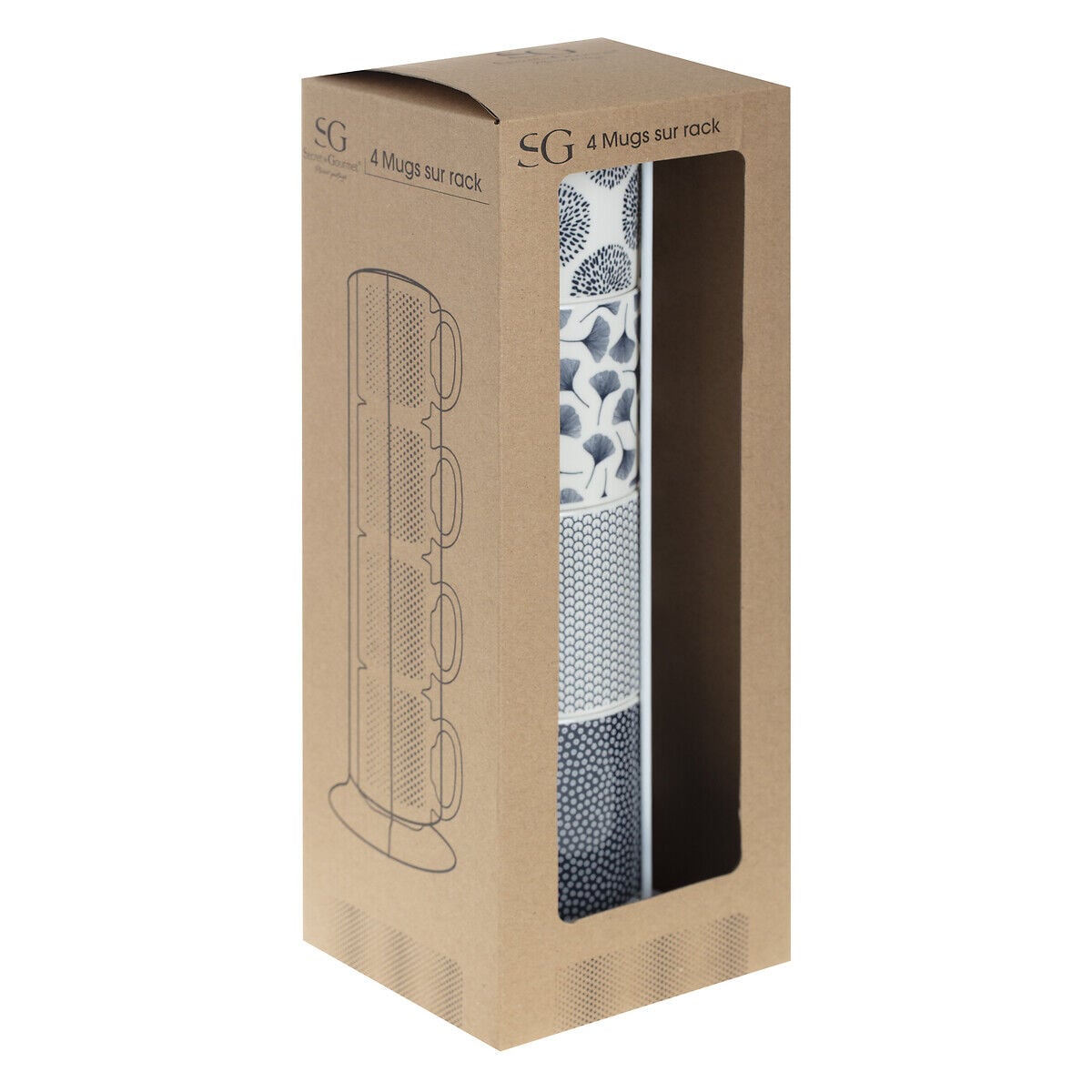 Juego 4 Tazas De Cerámica C/Diseño 26 Cl, , large