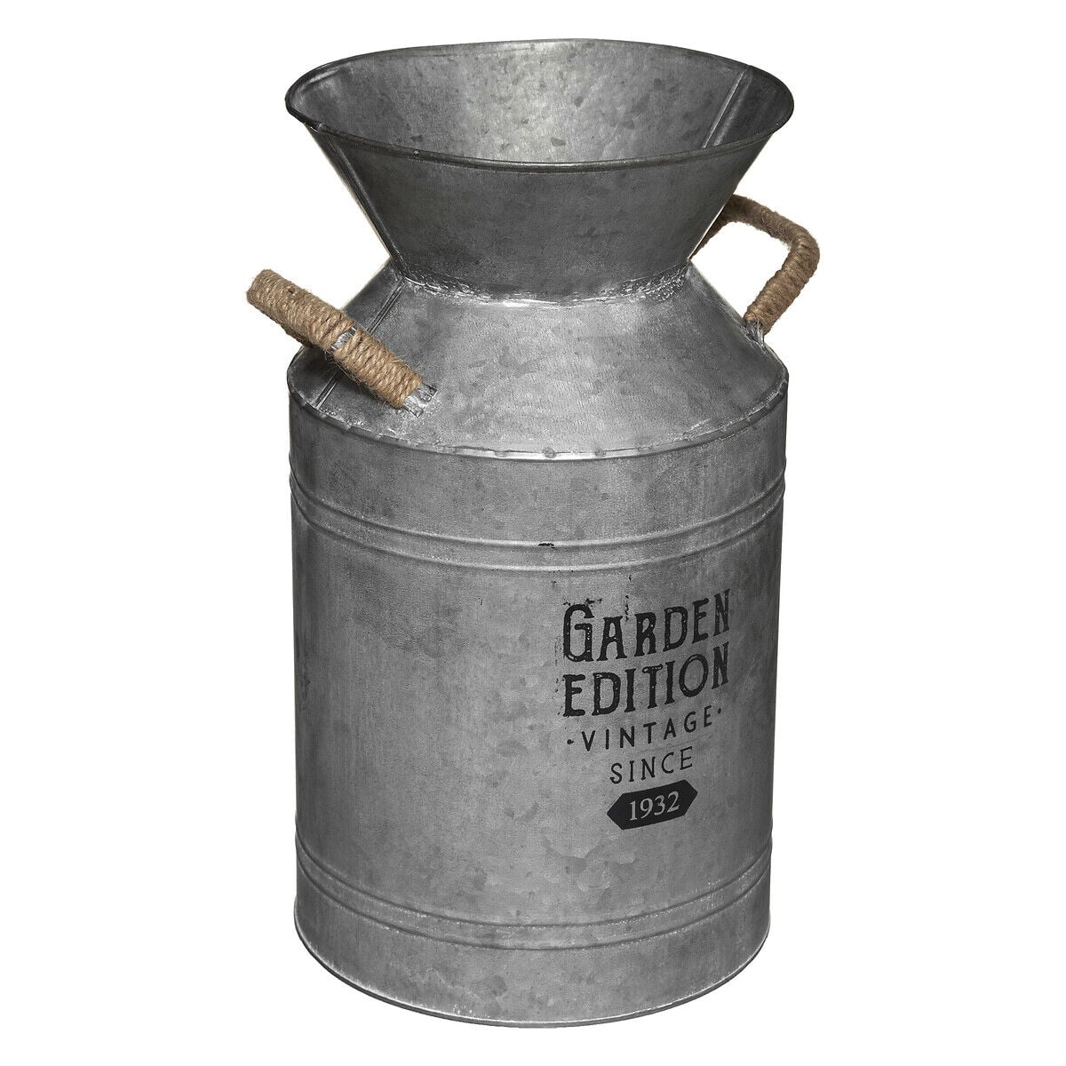 Decorative milk churn GARDEN EDITION grey in zinc, , large