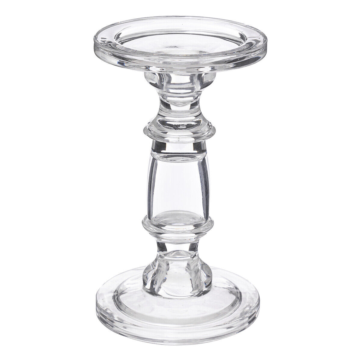 Candle holder transparent in glass, , large