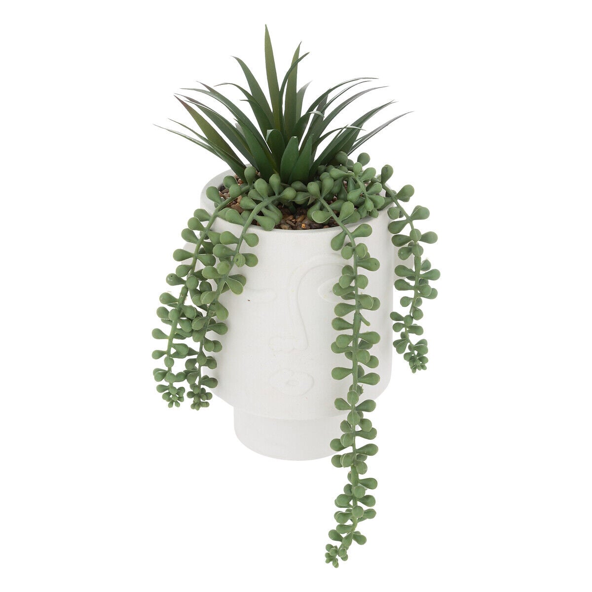 Vaso ARTI com planta artificial branco 25cm, , large