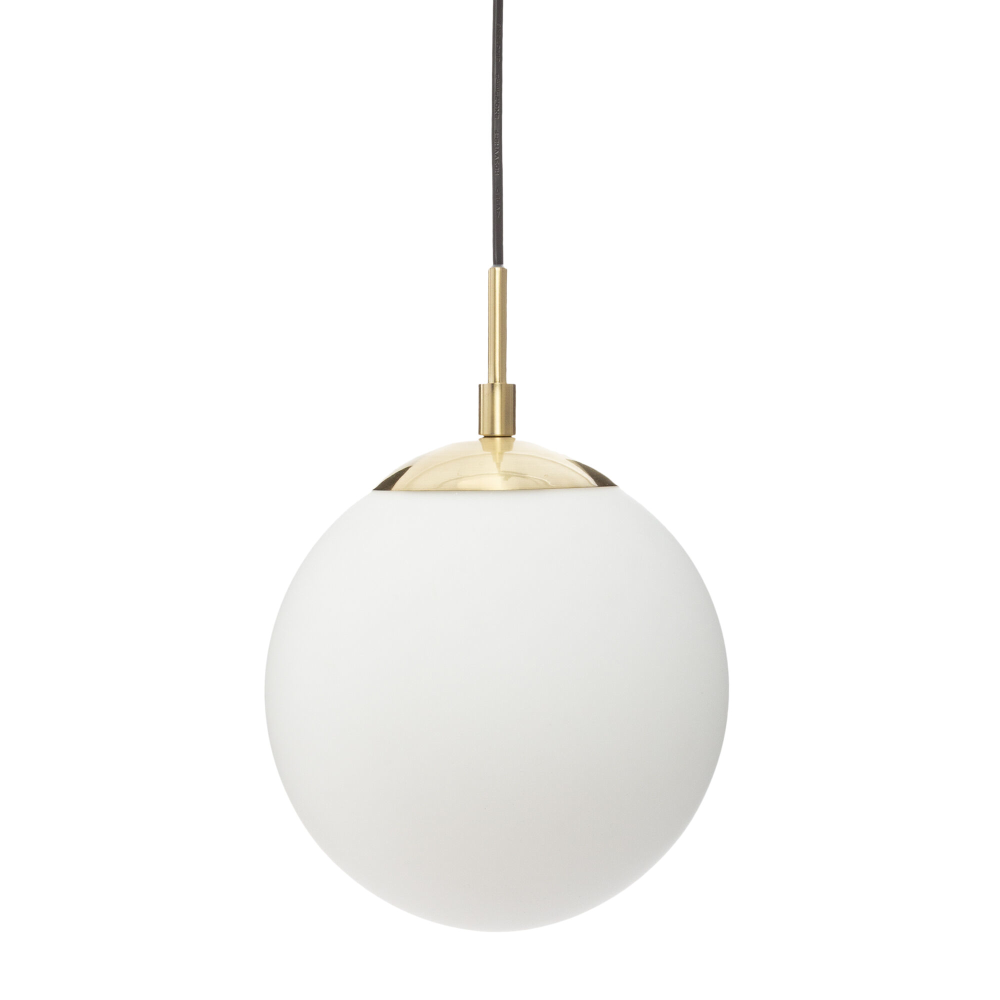 Candeeiro de teto dourado com bola de vidro e metal, , large