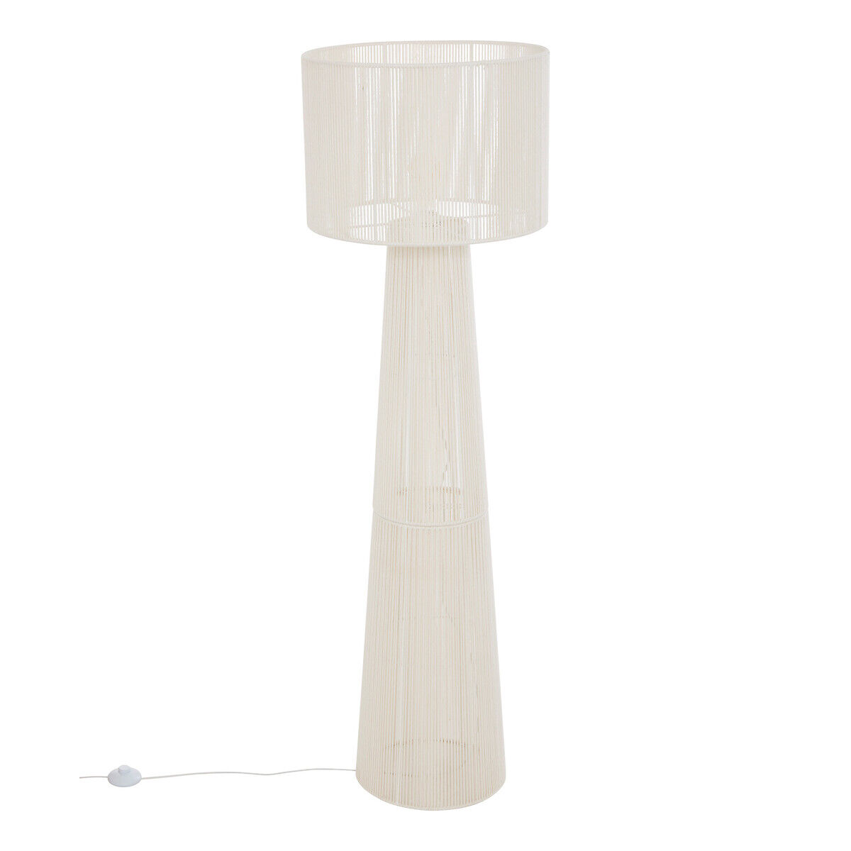 Candeeiro de pé ADRIA branco em metal 145cm, , large