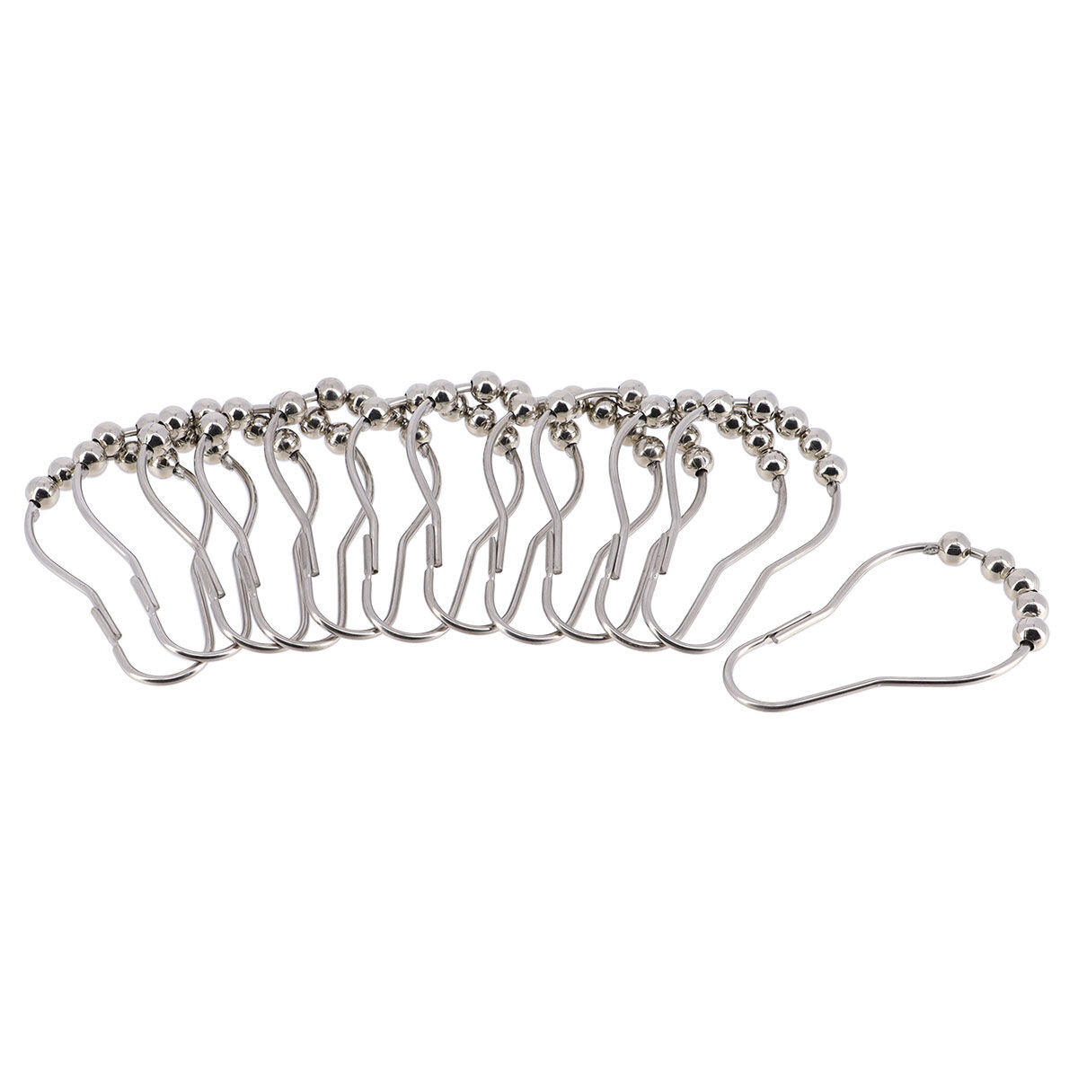 Conjunto de 12 argolas para duche em aço inoxidável, , large