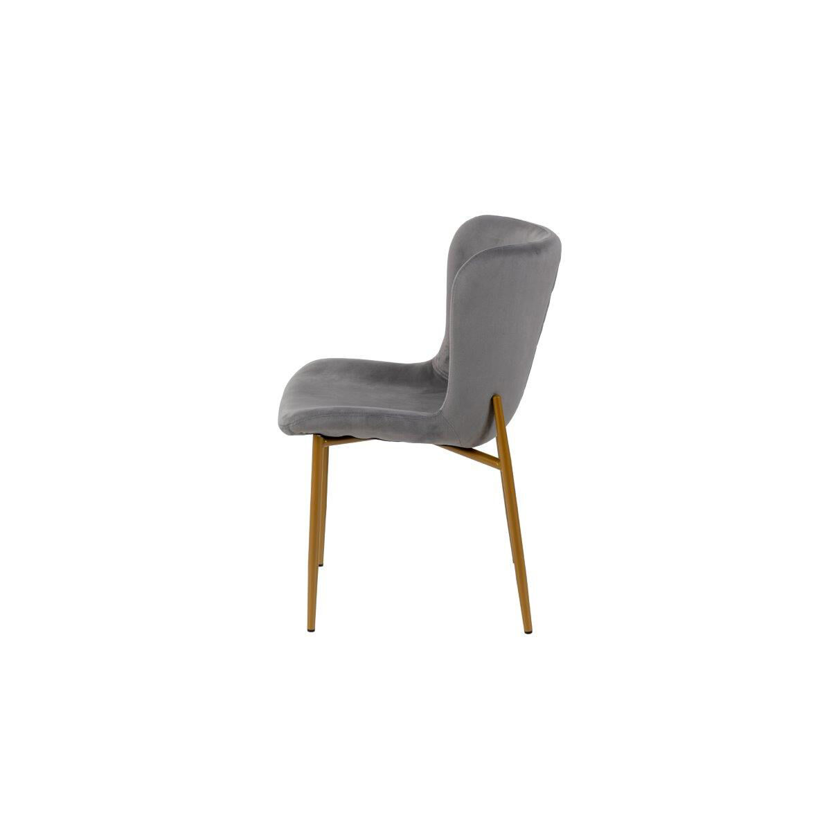 Chair GIO in velvet with metal legs, , large