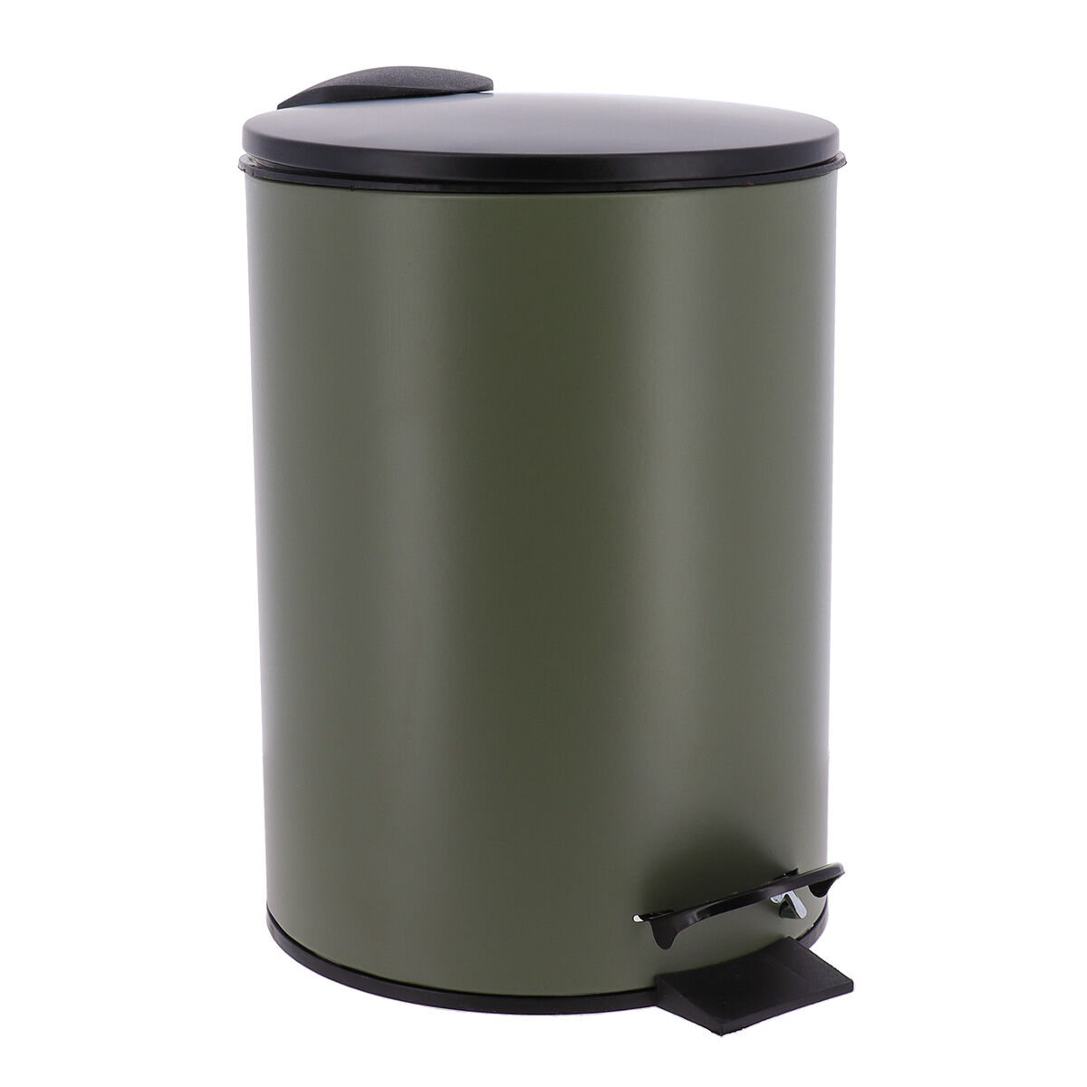 Balde wc verde caqui mate de metal softclose 3l, , large