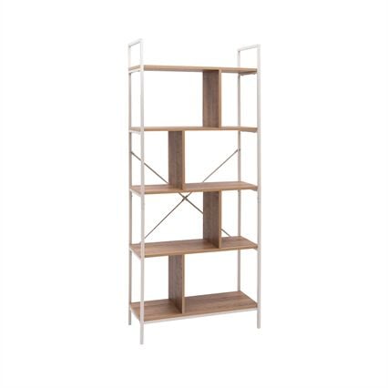 Estante branca descentrada com 5 prateleiras 170cm, , large