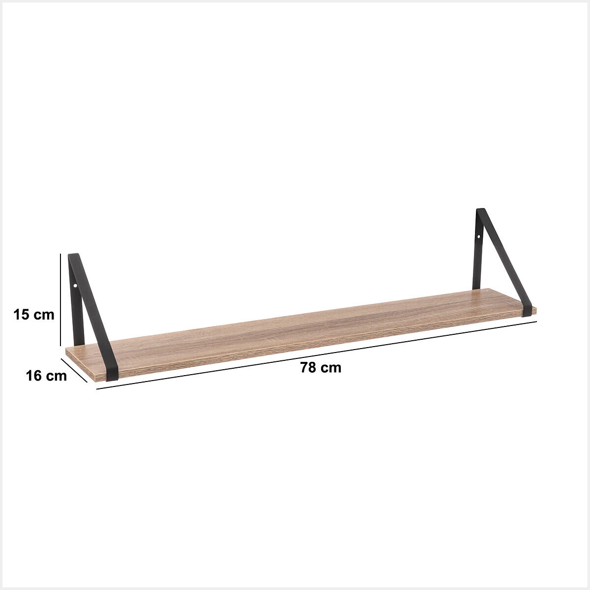 Wall shelf ALIAJ with bracket, , large