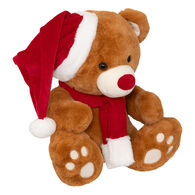Figura Peluche Osito con Gorro y Bufanda 48 cm