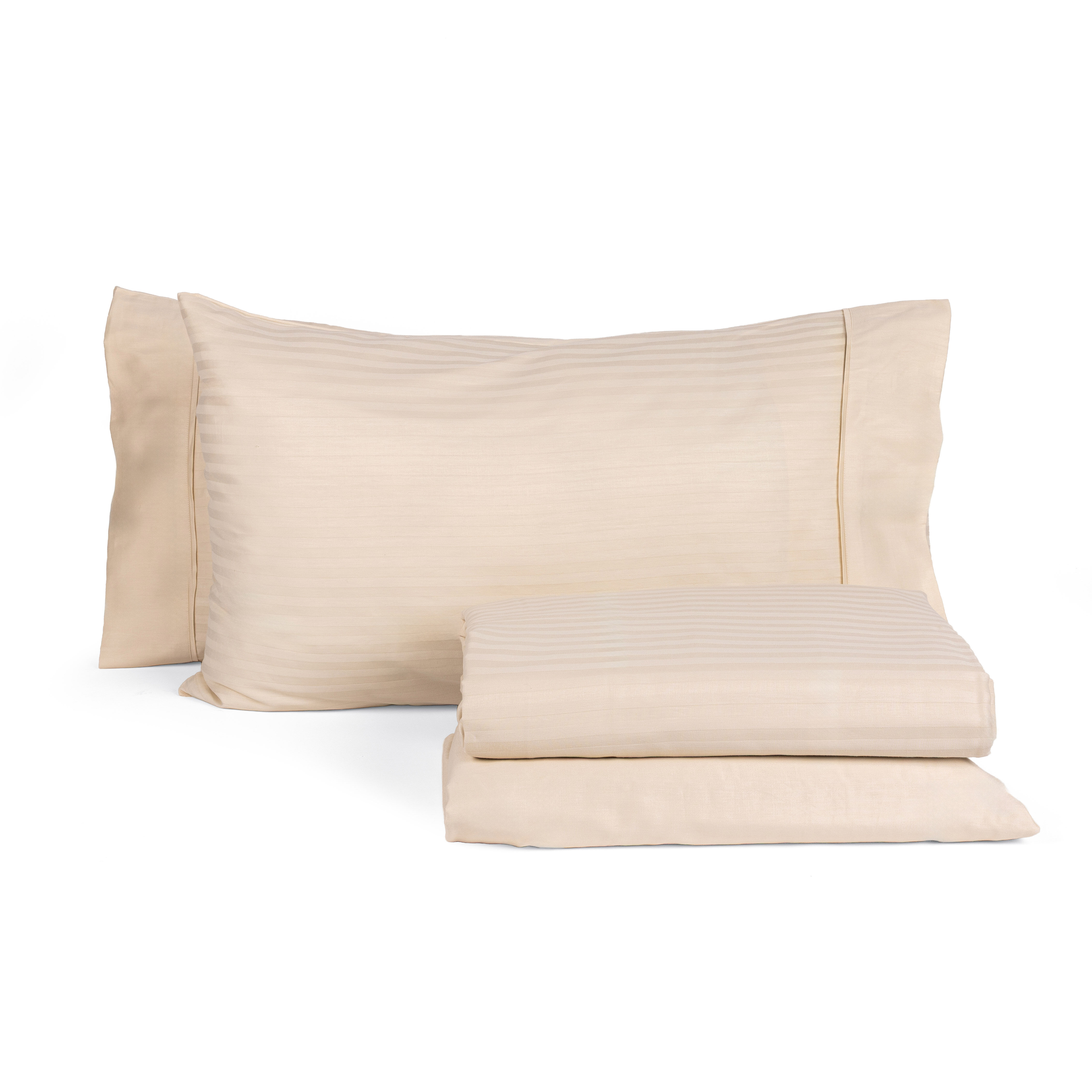 Jogo cama de casal bege em cetim 250x290cm, , large