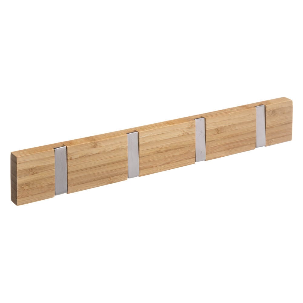 Cabide branco em bambu com 4 ganchos, , large