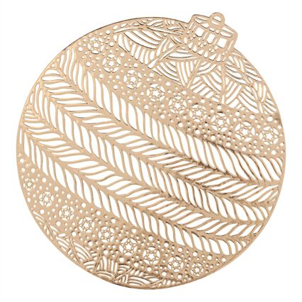 Mesa apoio bege em madeira e metal D40cm, , large