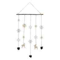 Adorno navide&ntilde;o renos, copos y pi&ntilde;as 70cm 