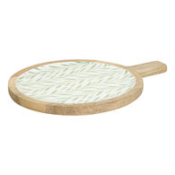 Plato de presentaci&oacute;n INAYA verde de madera mango