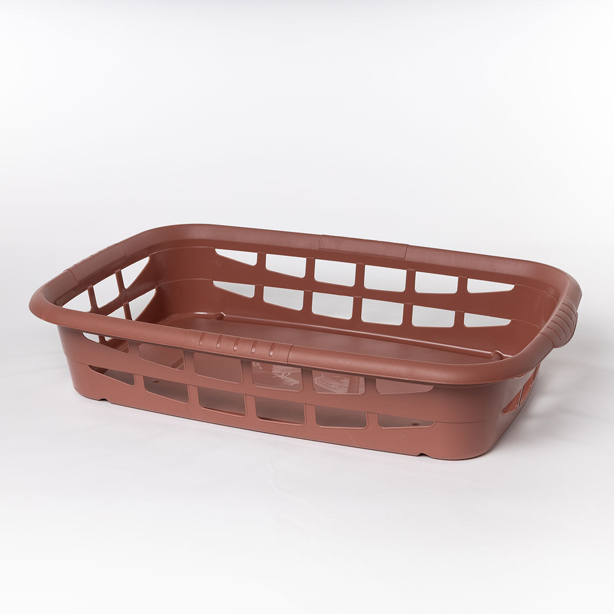 Cesto para roupa baixo terracota 25L, , large