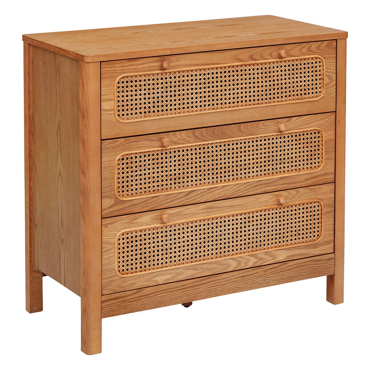 Comoda TIRIA castanha com 3 gavetas, , large