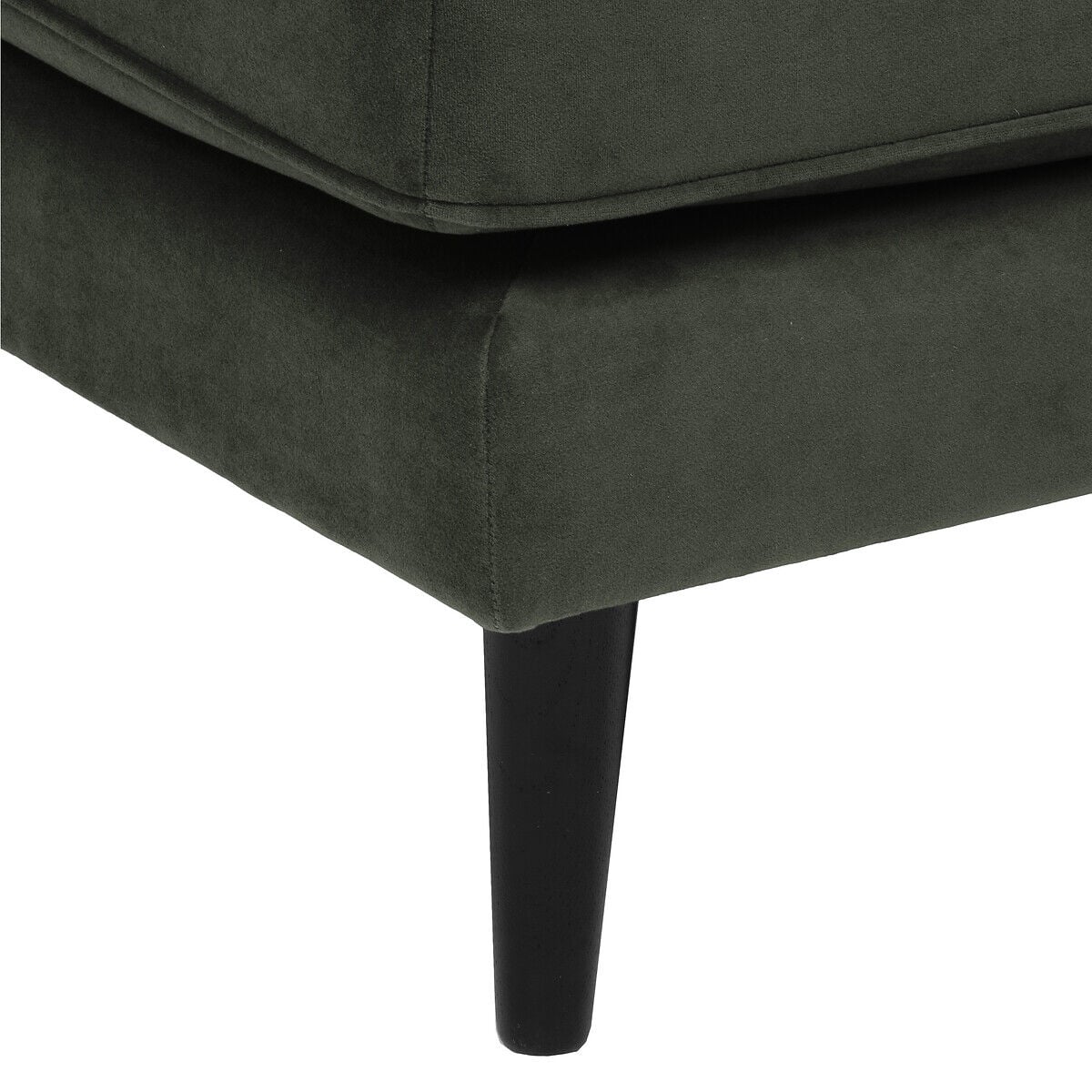Pufe CANDICE verde escuro em veludo 45x64x91cm, , large