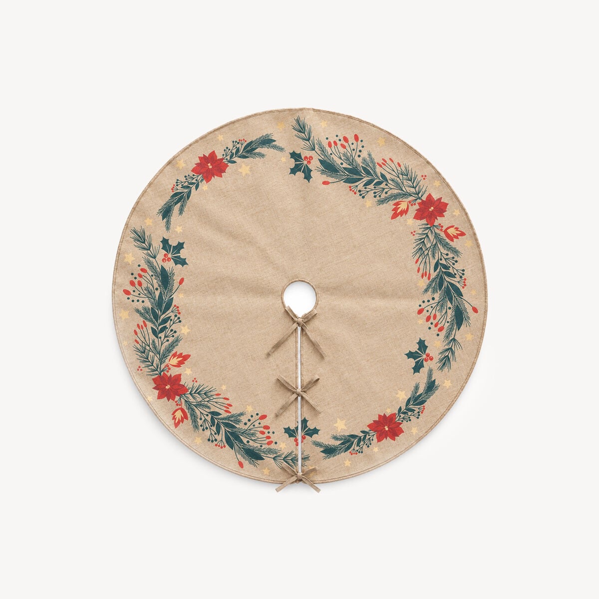 Tapete para árvore decoração poinsétia 90cm, , large
