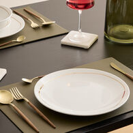 Plato llano SELENA blanco de porcelana 26cm