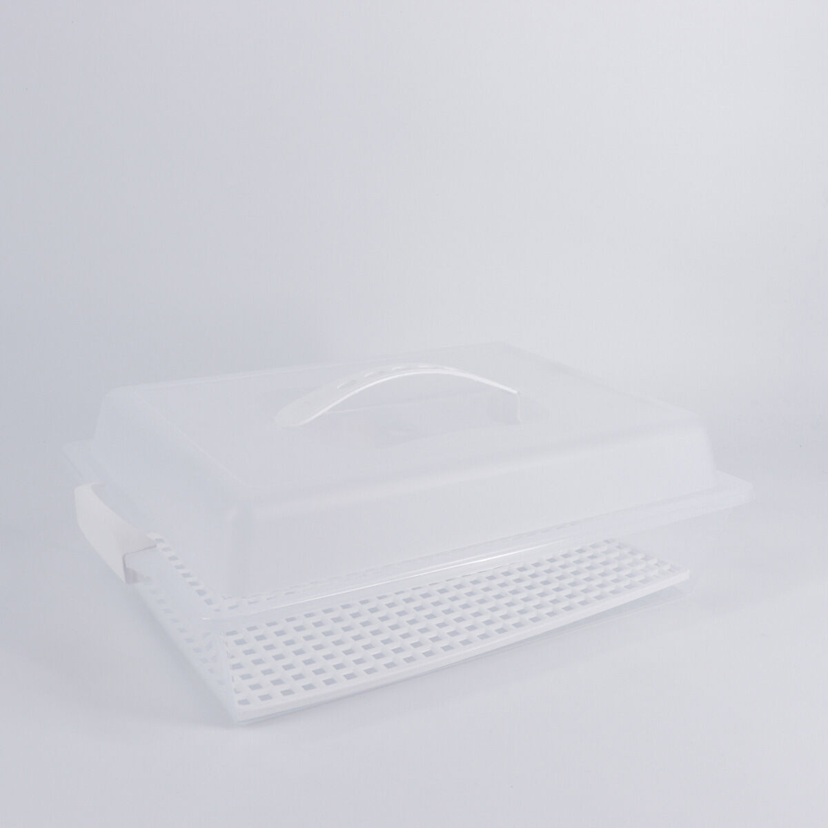 Rectangular cake carrier grey, , large