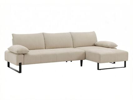 Sofá cama TOULOUSE con chaise longue ocre, , large