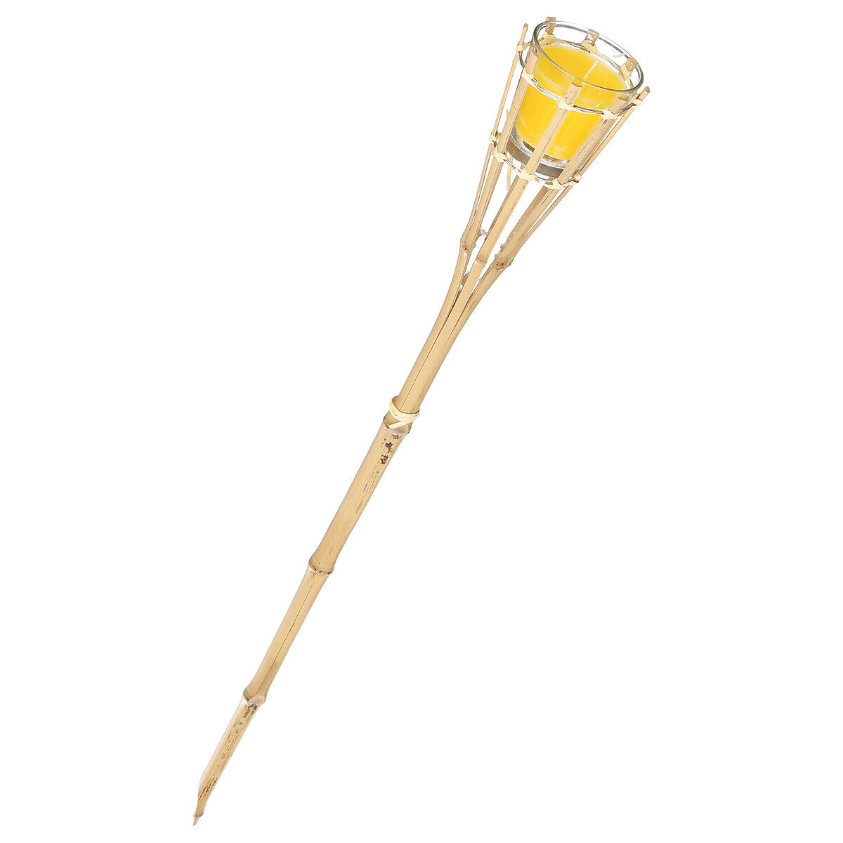 Tocha em bambu com vela citronela 76cm, , large